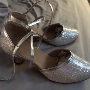 Silver Sparkly Close toed heels